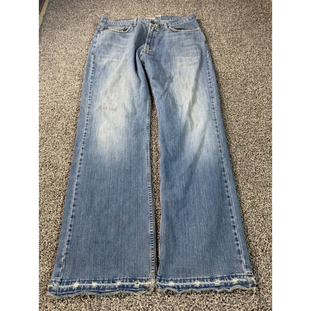 Vintage Y2K Levi's 567 Low Loose Bootcut Jeans Men's Size 38X34 Blue Baggy